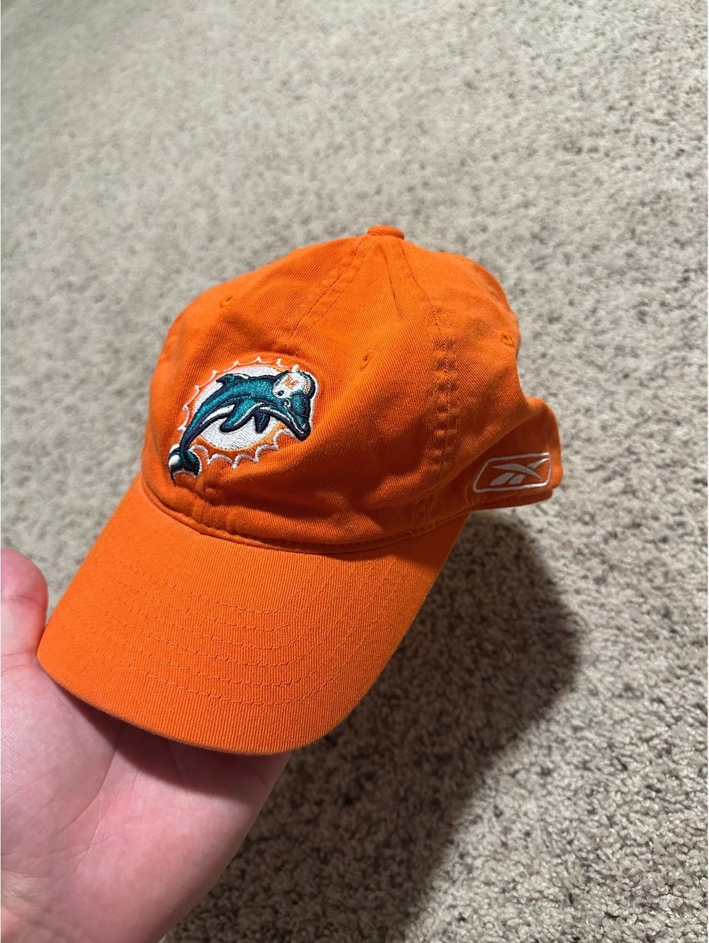 Reebok Miami Dolphins NFL Orange Flexfit Cap Hat